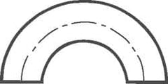 VNE - 2", Unpolished Style, Sanitary Stainless Steel Pipe 180° U Bend - Butt Weld x Butt Weld Connection, Grade 304 - Benchmark Tooling