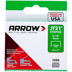 Arrow - 7/16" Wide Galvanized Steel Light-Duty Staples - 5/16" Leg Length - Benchmark Tooling