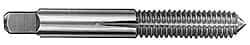 Kennametal - 1-8 UNC 3B 4 Flute Oxide Finish High Speed Steel Straight Flute Standard Hand Tap - Plug, Right Hand Thread, 5-1/8" OAL, 2-1/2" Thread Length, H4 Limit, Oversize - Benchmark Tooling