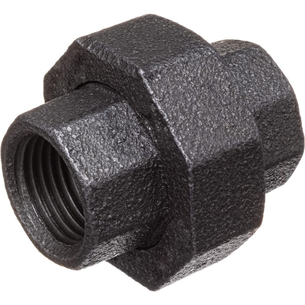 Black Pipe Fittings; Fitting Type: Union; Fitting Size: 1″; Material: Malleable Iron; Finish: Black; Fitting Shape: Straight; Thread Standard: NPT; Connection Type: Threaded; Lead Free: No; Standards: ASME B16.39; ASME B1.2.1