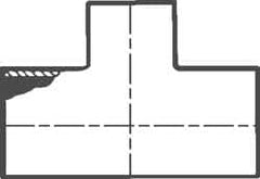 VNE - 4 x 4 x 3" Weld Style Sanitary Stainless Steel Pipe Tee - Exact Industrial Supply