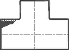 VNE - 4", Unpolished Style, Sanitary Stainless Steel Pipe Tee - Butt Weld x Butt Weld x Butt Weld Connection, Grade 316L - Benchmark Tooling
