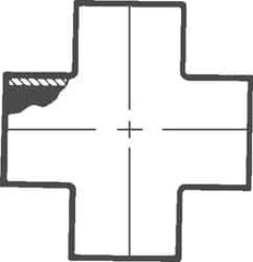 VNE - 2-1/2", Unpolished Style, Sanitary Stainless Steel Pipe Cross - All Butt Weld Connection, Grade 316L - Benchmark Tooling