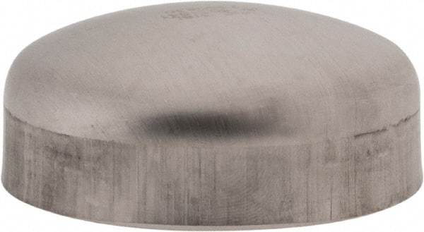 VNE - 2-1/2", Unpolished Style, Sanitary Stainless Steel Pipe End Cap - Butt Weld Connection, Grade 316L - Benchmark Tooling