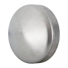 VNE - 4", Unpolished Style, Sanitary Stainless Steel Pipe End Cap - Butt Weld Connection, Grade 304 - Benchmark Tooling