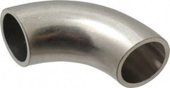 VNE - 3/4", Unpolished Style, Sanitary Stainless Steel Pipe 90° Elbow - Butt Weld x Butt Weld Connection, Grade 316L - Benchmark Tooling