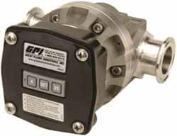 GPI - 1" Port Oval Gear Flowmeter - 800 Max psi, 0.26 to 0.44 GPM, Stainless Steel - Benchmark Tooling