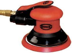 Sioux Tools - 12,000 OPM, 13 CFM Air Consumption, Palm Air Orbital Sander - Round Pad, 1/4 NPT Inlet - Benchmark Tooling