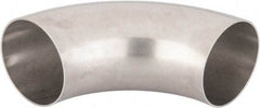 VNE - 4", Unpolished Style, Sanitary Stainless Steel Pipe 90° Elbow - Butt Weld x Butt Weld Connection, Grade 316L - Benchmark Tooling