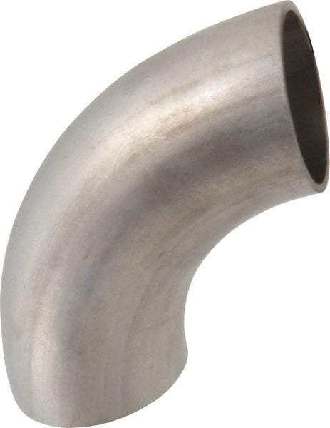 VNE - 1-1/4", Unpolished Style, Sanitary Stainless Steel Pipe 90° Elbow - Butt Weld x Butt Weld Connection, Grade 304 - Benchmark Tooling