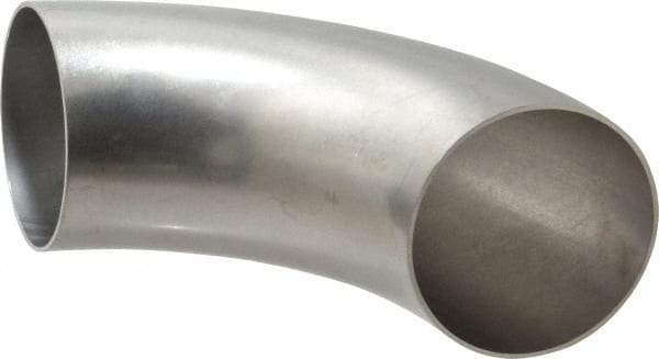 VNE - 4", Unpolished Style, Sanitary Stainless Steel Pipe 90° Elbow - Butt Weld x Butt Weld Connection, Grade 304 - Benchmark Tooling