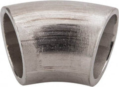 VNE - 3/4", Unpolished Style, Sanitary Stainless Steel Pipe 45° Elbow - Butt Weld x Butt Weld Connection, Grade 304 - Benchmark Tooling