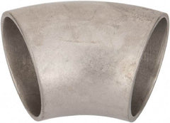 VNE - 1-1/4", Unpolished Style, Sanitary Stainless Steel Pipe 45° Elbow - Butt Weld x Butt Weld Connection, Grade 316L - Benchmark Tooling
