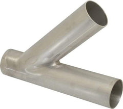 VNE - 2", Unpolished Style, Sanitary Stainless Steel Pipe 45° Lateral - Butt Weld x Butt Weld x Butt Weld Connection, Grade 304 - Benchmark Tooling