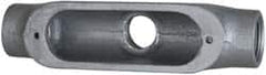 Cooper Crouse-Hinds - Form 5, TB Body, 3/4" Trade, Rigid Malleable Iron Conduit Body - Oval, 6" OAL, 9-1/2 cc Capacity, Gray - Benchmark Tooling