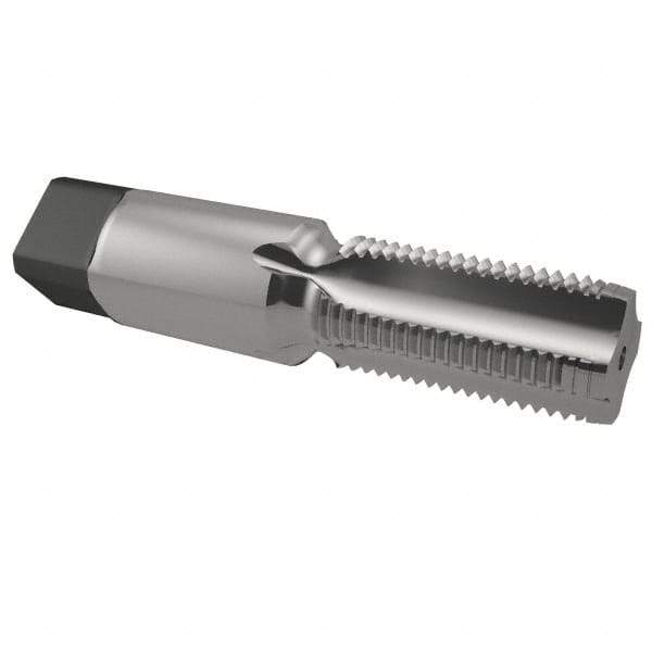 Interstate - 3/8-18 NPS Thread, 4 Flute Standard Pipe Tap - 2-9/16" OAL, 1-1/16" Thread Length, 0.7" Shank Diam, Bright Finish, High Speed Steel - Exact Industrial Supply