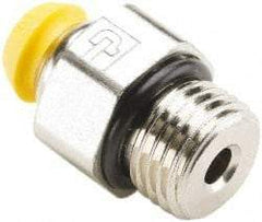 Parker - 10mm Outside Diam, 1/2-14 BSPP, Nickel Plated Brass Push-to-Connect Tube Male Connector - 300 Max psi, Tube to Male BSPP Connection, Nitrile O-Ring - Benchmark Tooling