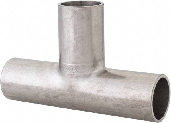 VNE - 1", Unpolished Style, Sanitary Stainless Steel Pipe Tee - Butt Weld x Butt Weld x Butt Weld Connection, Grade 316L - Benchmark Tooling