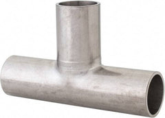 VNE - 1", Unpolished Style, Sanitary Stainless Steel Pipe Tee - Butt Weld x Butt Weld x Butt Weld Connection, Grade 316L - Benchmark Tooling