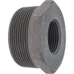 Made in USA - Size 2 x 1", Class 3,000, Forged Carbon Steel Black Pipe Hex Bushing - 3,000 psi, Threaded End Connection - Benchmark Tooling