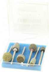 Grier Abrasives - 6 Piece Aluminum Oxide Silicon Carbide Unitized Abrasive Point Set - Includes Shapes B121, B52, B90, W160, W163 & W183 - Benchmark Tooling