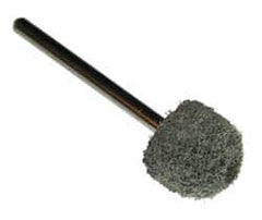 Standard Abrasives - 1/2" Head Diam x 1/2" Thickness, B90, Ball Nose End, Aluminum Oxide Mounted Point - Black, 34,500 RPM - Benchmark Tooling