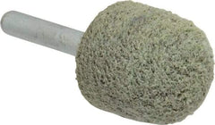 Standard Abrasives - 1" Head Diam x 1" Thickness, A21, Ball Nose End, Aluminum Oxide Mounted Point - Blue, 34,500 RPM - Benchmark Tooling