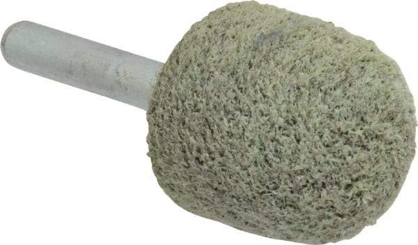 Standard Abrasives - 1" Head Diam x 1" Thickness, A21, Ball Nose End, Aluminum Oxide Mounted Point - Red, 34,500 RPM - Benchmark Tooling