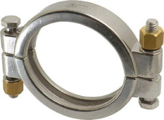 VNE - 3", Clamp Style, Sanitary Stainless Steel Pipe High Pressure Clamp - Grade 304 - Benchmark Tooling