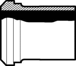 VNE - 4" Bevel Seat Style Sanitary Stainless Steel Pipe Long Welding Ferrule - Exact Industrial Supply