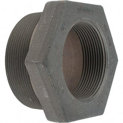 Made in USA - Size 4 x 3", Class 3,000, Forged Carbon Steel Black Pipe Hex Bushing - 3,000 psi, Threaded End Connection - Benchmark Tooling