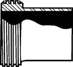 VNE - 1-1/2", John Perry Style, Sanitary Stainless Steel Pipe Long Welding Ferrule - MNPT x Plain Connection, Grade 316L - Benchmark Tooling