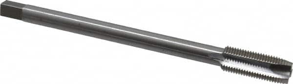 Interstate - 1/2-20 UNF 3 Flute H3 Bright Finish High Speed Steel Spiral Point Extension Tap - Plug Chamfer, 6" OAL, 3B Class of Fit - Exact Industrial Supply