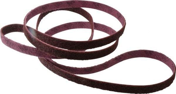 3M - 1" Wide x 132" OAL, Aluminum Oxide Abrasive Belt - Aluminum Oxide, Medium, Nonwoven, Series SC-BL - Benchmark Tooling