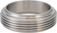 VNE - 2-1/2", Bevel Seat Style, Sanitary Stainless Steel Pipe Short Welding Ferrule - Short Threaded Connection, Grade 304 - Benchmark Tooling