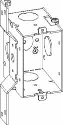 Cooper Crouse-Hinds - 1 Gang, (7) 1/2" Knockouts, Steel Rectangle Switch Box - 3" Overall Height x 2" Overall Width x 2" Overall Depth - Benchmark Tooling