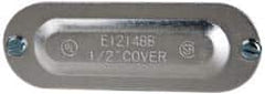 Cooper Crouse-Hinds - 1/2" Trade, Aluminum Conduit Body Cover Plate - Use with Series 5 Conduit Outlet Bodies - Benchmark Tooling