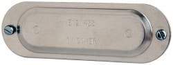 Cooper Crouse-Hinds - 1" Trade, Aluminum Conduit Body Cover Plate - Use with Series 5 Conduit Outlet Bodies - Benchmark Tooling