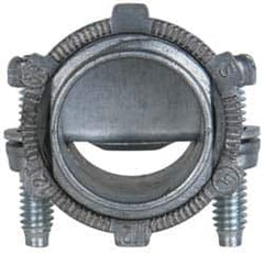 Cooper Crouse-Hinds - 3/8" Trade, Die Cast Zinc Squeeze Clamp Straight Conduit Connector - Noninsulated - Benchmark Tooling