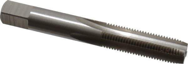 Interstate - 3/8-24 UNF 4 Flute Bright Finish High Speed Steel Straight Flute Standard Hand Tap - Plug, Right Hand Thread, 2-15/16" OAL, H11 Limit, 0.005" Oversize - Exact Industrial Supply