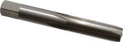 Interstate - 3/8-24 UNF 4 Flute Bright Finish High Speed Steel Straight Flute Standard Hand Tap - Plug, Right Hand Thread, 2-15/16" OAL, H11 Limit, 0.005" Oversize - Exact Industrial Supply