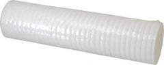 Parker - 2-1/2" OD, 100µ, Polyolefin Thermal Bonded Cartridge Filter - 10" Long - Benchmark Tooling