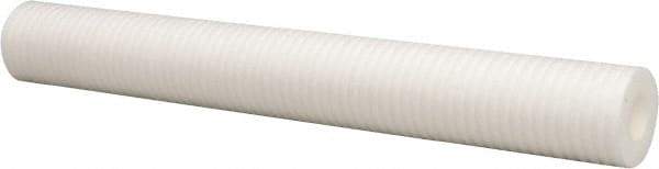 Parker - 2-1/2" OD, 100µ, Polyolefin Thermal Bonded Cartridge Filter - 20" Long - Benchmark Tooling