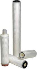 Parker - 2-1/2" OD, 40µ, Polypropylene Absolute Rated-Pleated-Melt Blown Cartridge Filter - 10" Long - Benchmark Tooling