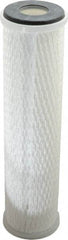 Parker - 2-1/2" OD, 0.5µ, Polypropylene Pleated-Melt Blown & Spun Bonded Cartridge Filter - 10" Long - Benchmark Tooling