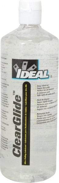 Ideal - 1 Quart Squeeze Bottle, Clear Wire Pulling Lubricant Gel - 30 to 180°F, RoHS Compliant, UL Listed - Benchmark Tooling