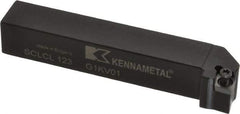 Kennametal - SCLC, Left Hand Cut, 5° Lead Angle, 3/4" Shank Height x 3/4" Shank Width, Neutral Rake Indexable Turning Toolholder - 4-1/2" OAL, CC..32.5. Insert Compatibility, Series Screw-On - Benchmark Tooling