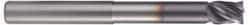 Accupro - 1/2", 4 Flute, Single End, Solid Carbide, 0.06" Corner Radius End Mill - 6" OAL, Right Hand Flute, 5/8" LOC, Right Hand Cut, 3-3/8" Extended Reach - Benchmark Tooling