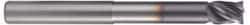 Accupro - 1", 4 Flute, Single End, Solid Carbide, 1/8" Corner Radius End Mill - 5" OAL, Right Hand Flute, 1-1/4" LOC, Right Hand Cut, 2-3/8" Extended Reach - Benchmark Tooling