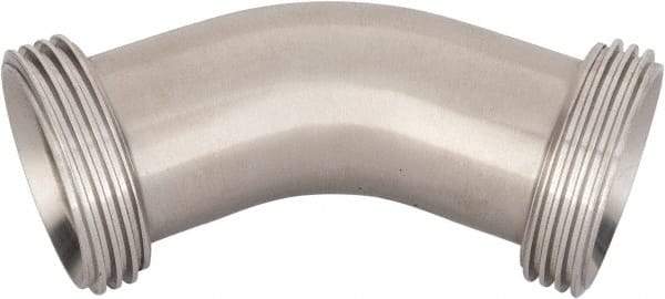 VNE - 1-1/2", Bevel Seat Style, Sanitary Stainless Steel Pipe 45° Elbow - Threaded Ends Connection, Grade 316/316L - Benchmark Tooling